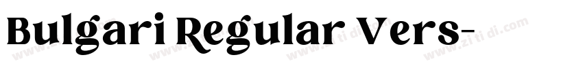 Bulgari Regular Vers字体转换